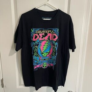 Liquid Blue Grateful Dead Black Tee with Colorful Graphics